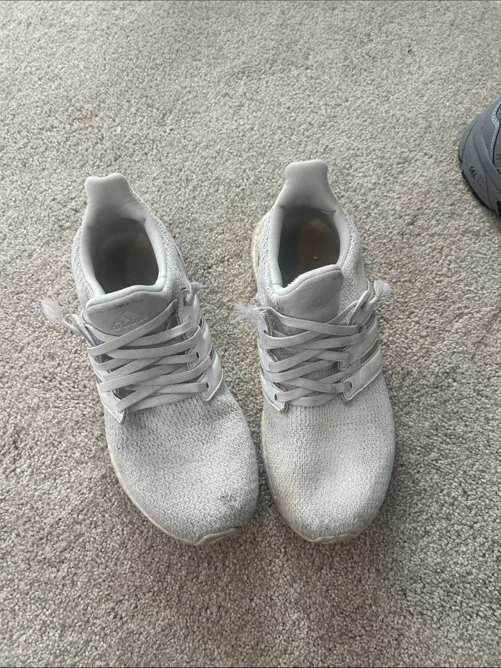 adidas Women's Light Gray Knit Sneakers
